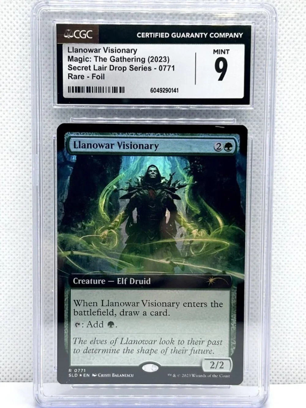 Llanowar Visionary 0771 Foil Secret Lair Drop Series 2023 CGC Graded 9 Mint MTG